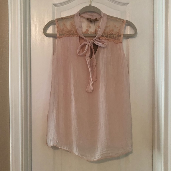 Carla Conti Blush Pink Tie Top - Picture 2 of 8